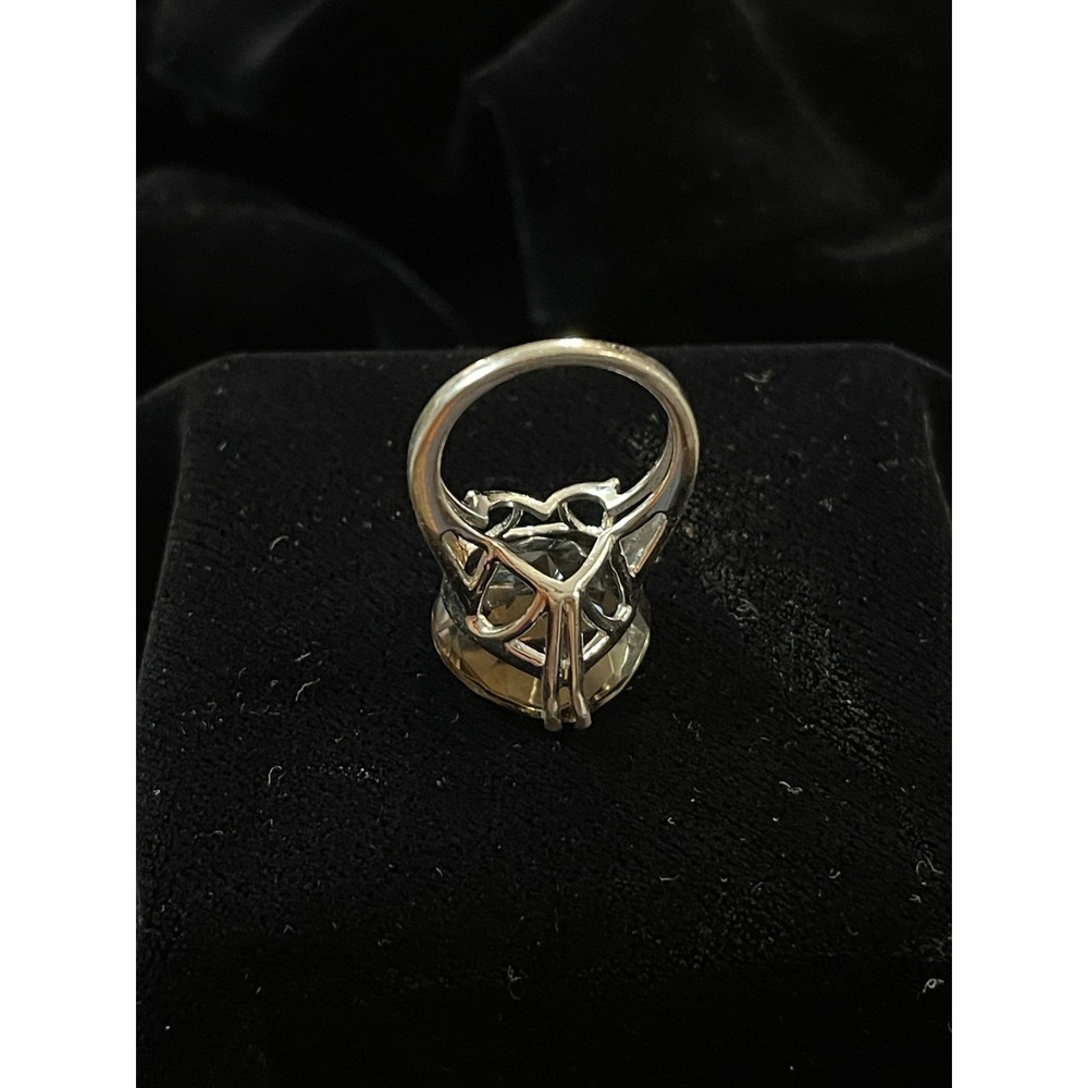 JTV SBL Heart Shaped  ❤️ 9.25 Sterling Silver Smokey Quartz Ring Size 5 - Picture 11 of 11